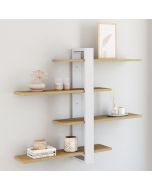 Estantería mural modular - haya blanca - 50 cm