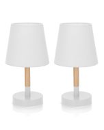 Aigostar lámpara de mesa， lámpara de noche ， portalámparas e14，2 piezas
