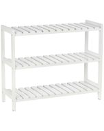 Zapatero 70x26x57.5 cm madera de pino, mdf color blanco Homcom