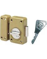 Cerradura de botón v136 cilindro barnizado de 40 mm (2 cerraduras del mismo