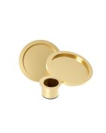 Kit tirador y uñero para puertas correderas acabado dorado