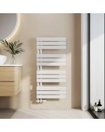 Emke radiador toallero agua caliente 1041x500mm, 529w, blanco, lateral