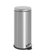 Cubo de basura ø29.2x62.9 cm pp, acero inoxidable color gris Homcom