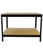 Mesa de trabajo q-rax de acero sin tornillos negra 120cm x 60cm x 90cm