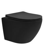 Inodoro empotrado sin borde 54cm negro mate de duroplast