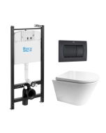 Pack cisterna roca active y pulsador negro mate con wc orion env de kp