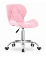 Silla giratoria valora avola, diseño ergonómico en ecopiel rosa