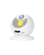 Luz nocturna LED giratoria 360º, sensor de movimiento 120 lm pilas 3xaaa