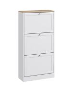 Mueble zapatero 60x23.5x115 cm color blanco Homcom