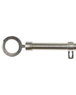 Barra de acero extensible y decorativa (plata, 160-310cm aros acero)
