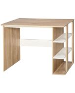 Mesa de escritorio 100x55x74 cm tablero de partículas bicolor Homcom
