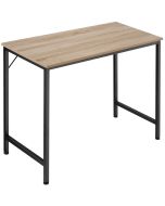 Escritorio estilo industrial estructura de acero 80 cm madera clara