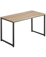 Escritorio estilo industrial estructura de acero 140 cm madera clara