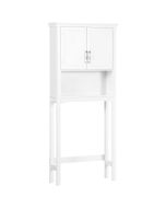 Mueble sobre inodoro mdf color blanco 71x20.5x165 cm kleankin, hogar - baño