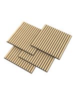 Set de 12 paneles acústicos vang 3d 4,32 m² lamas lineales - roble claro