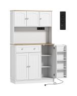 Alacena de cocina 100x40x173 cm mdf color blanco Homcom, hogar - cocina