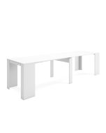 Mesa consola extensible, 58/302x90x77cm, blanco