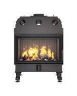 Chimenea insertable de leña negro - energy 80x50 (17,0 kw) eco