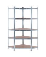 Estantería metálica esquinera galvanizada nyana home 875kg 5 baldas
