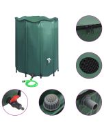 vidaXL depósito de agua de lluvia plegable con espita 1000 l