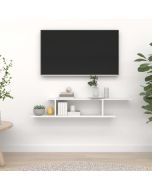 Estante de pared para tv madera contrachapada 125x18x23 cm
