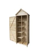 Armario multiusos para jardín gardiun candy 35x70x177 cm en madera con puer