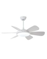 Ventilador de techo con luz LED silencioso clip blanco con mando ø106