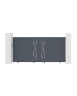 Puerta corredera de aluminio 3,5m life h.140cm