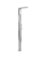 vidaXL ducha de exterior de acero inoxidable cuadrada