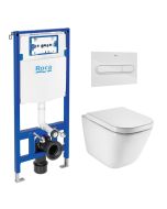 Roca duplo cisterna y pulsador pl1 bl br con inodoro susp roca the gap
