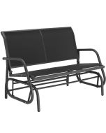 Columpio oscilante de 2 plazas y 300 kg 121x72x86,5 cm negro