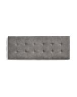 Cabecero de cama 140 capitone cuadros tela antimanchas 152x57x5cm gris