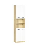 Columna de baño 53x33.5x195.7 cm multicolor kleankin, hogar - baño