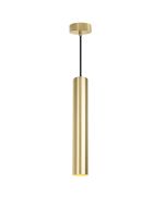 Lámpara coLGante dorado tubo minimalista gu10, 40cm ajustable