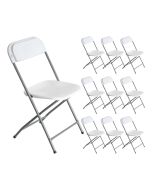 Pack 10 sillas plegables de resina garden 45x44.5x79cm 7house