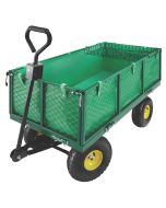 Carrito de transporte con paneles laterales plegables y 550 kg verde