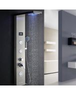 Columna de ducha hidromasaje en acero inoxidable panel de ducha 5 funciones