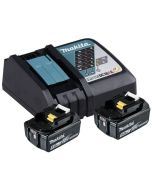Pack batería 18v - 2x 5ah li‑ion makstar - cargador dc18rc