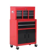Carro de herramienta 61.6x33x108 cm metal color rojo Homcom