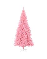 Árbol de navidad artificial con soporte PVC rosa 180 cm es6767