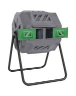 Compostador de tambor 71x65x96 cm acero, pp color gris Outsunny