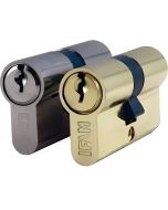 Cilindro europeo ifam niquelado - serie c - 40mm - 2 entradas - 3 llaves in