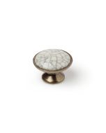 Pomo para mueble rei 814 | 29x29x22 mm | cuero antiguo craquelé