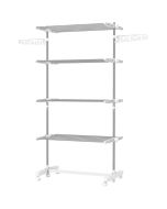 Tendedero plegable 142x55x172 cm abs y acero inoxidable color gris Homcom