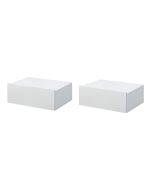 Mesitas de noche flotante 40x30x15 cm color blanco Homcom