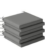 Cojines para silla 46x42x7 cm poliéster, espuma color gris Outsunny