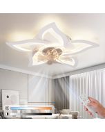 Nettlife ventilador de techo con luz LED integrado blanco 62x62