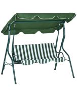 Columpio de jardín 170x110x153 cm acero, poliéster color verde Outsunny