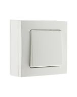 Interruptor conmutador de superficie blanco