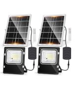 Aigostar foco solar exterior 50w con mando a distancia cct, 2pcs